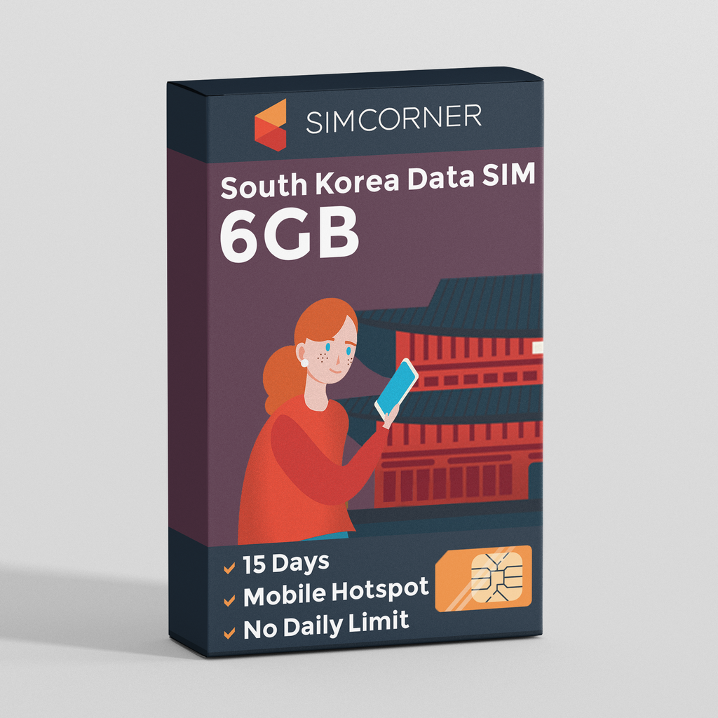South Korea Data SIM Card (15 Day - 6GB)