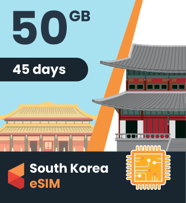 South Korea eSIM: 50GB - 45 Days