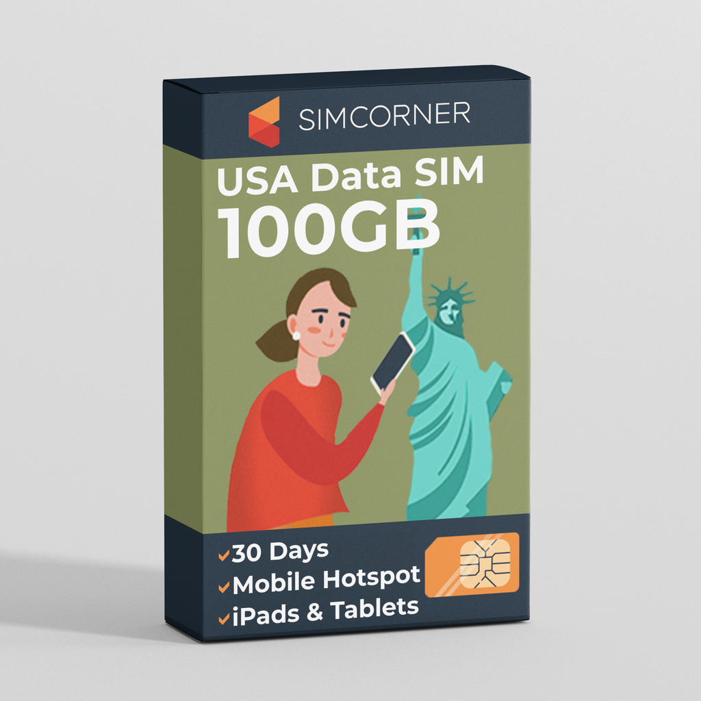 100GB USA Data Only Sim (iPad/Tablet)