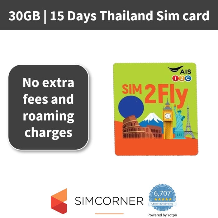 Thailand Sim Card - 30GB (AIS)  - SimCorner New Zealand