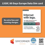 Europe Data Only Sim (12GB)  - SimCorner New Zealand