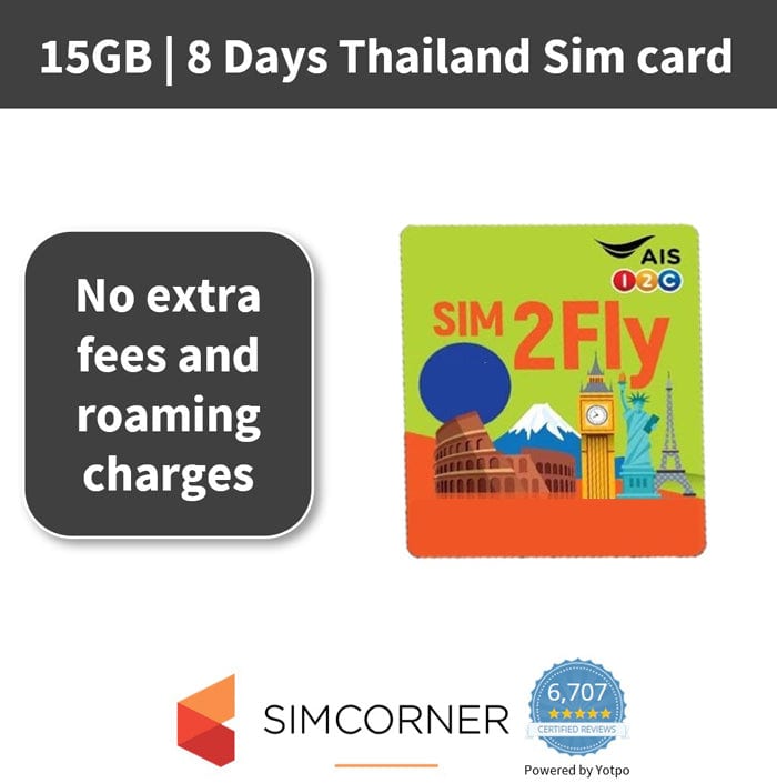 Thailand Travel Sim Card - 15GB (AIS)  - SimCorner New Zealand