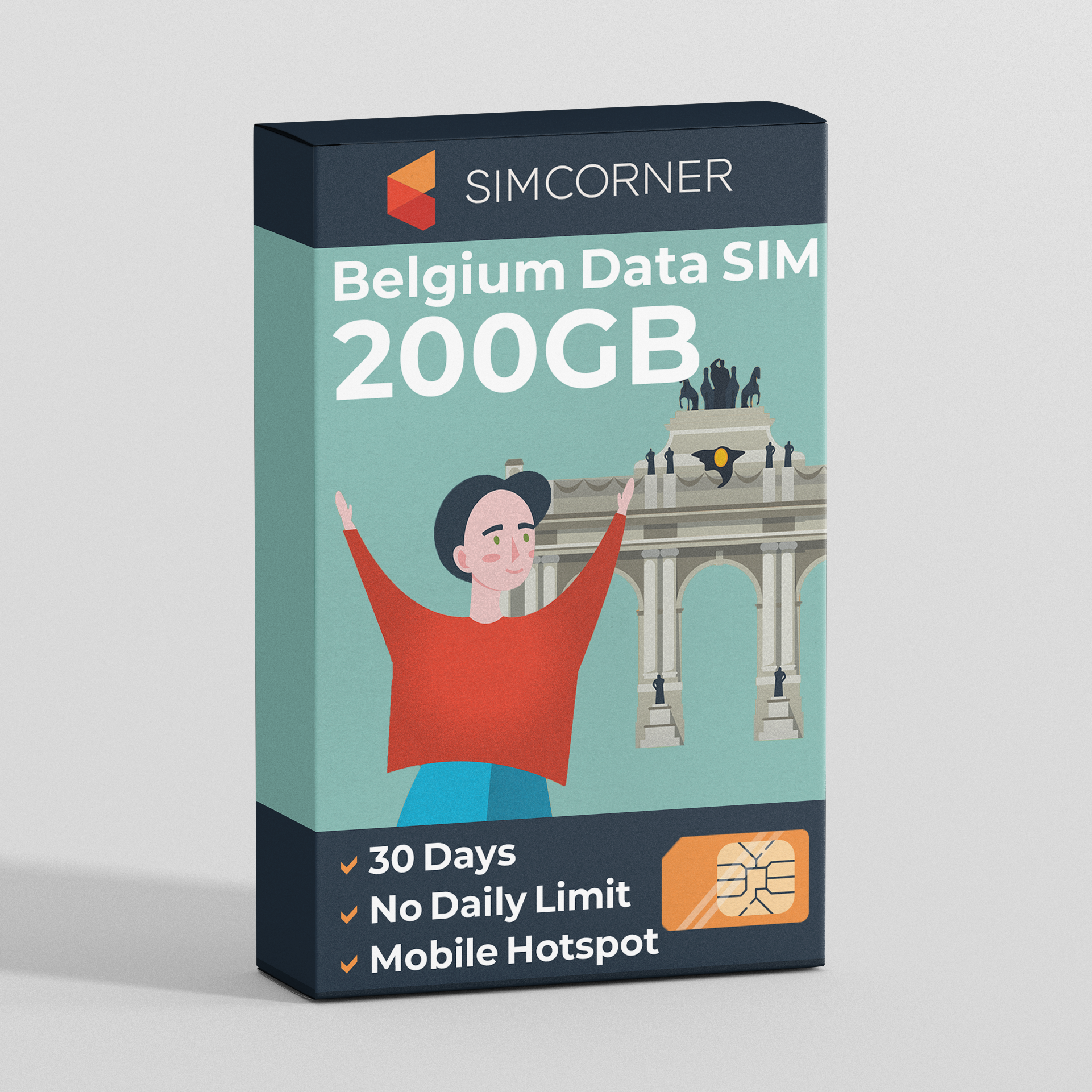 Belgium Travel Sim Card 200GB | SimCorner