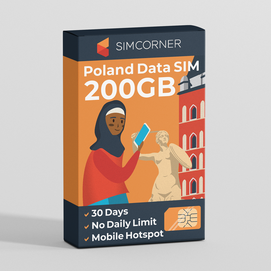 Poland Travel Sim Card 200GB | SimCorner